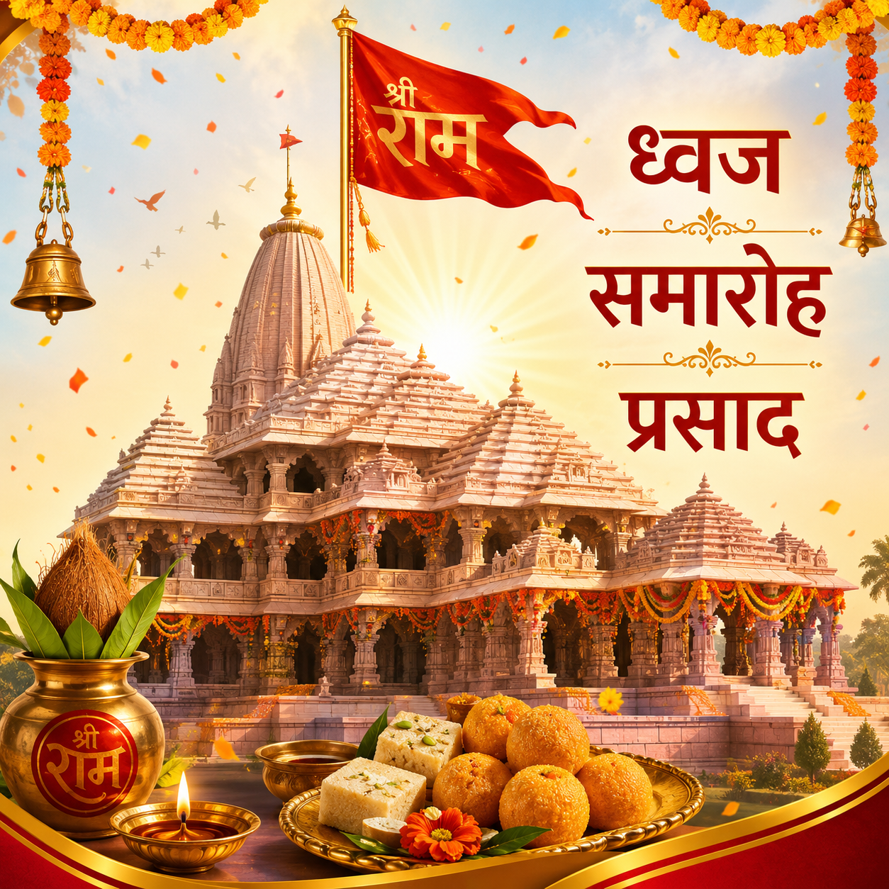 श्री राम जन्मभूमि ध्वजारोहण समारोह
